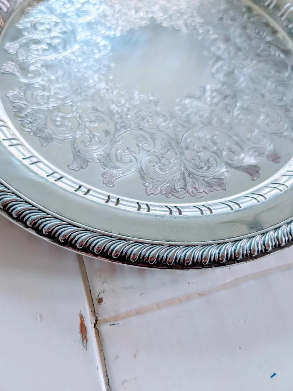 VTG Wm A Rogers Oneida Silverplate Serving Platter 12